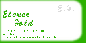 elemer hold business card